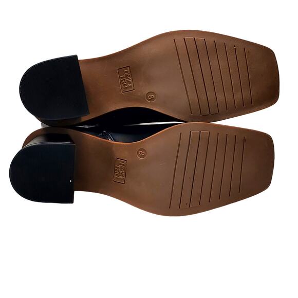 NWT Time and Tru Women's Square Toe Sz 8 Dress Boots WMTT42fM018l Booties Black - Picture 9 of 12